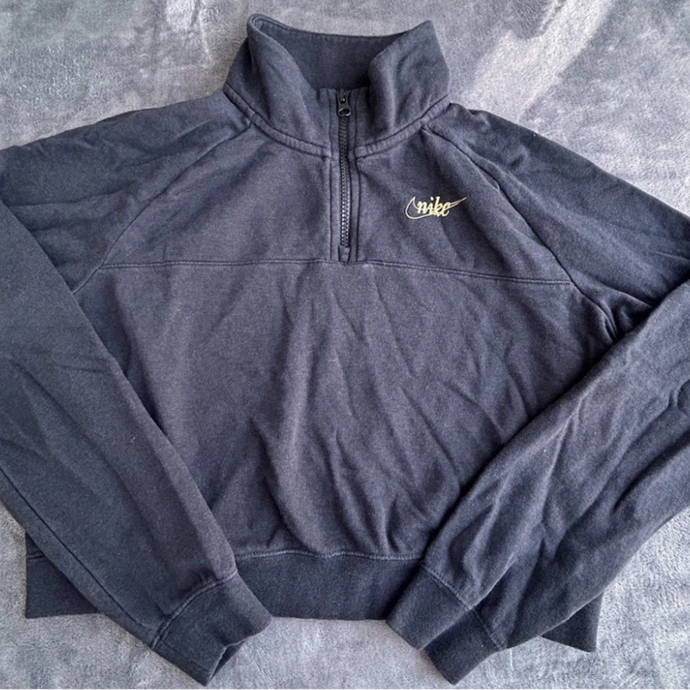 Nike Quarter Zip Women’s Black Long Sleeve Small
